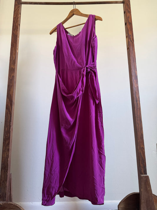 Vintage Spenser Jeremy Silk Sarong Tank Dress in Orchid