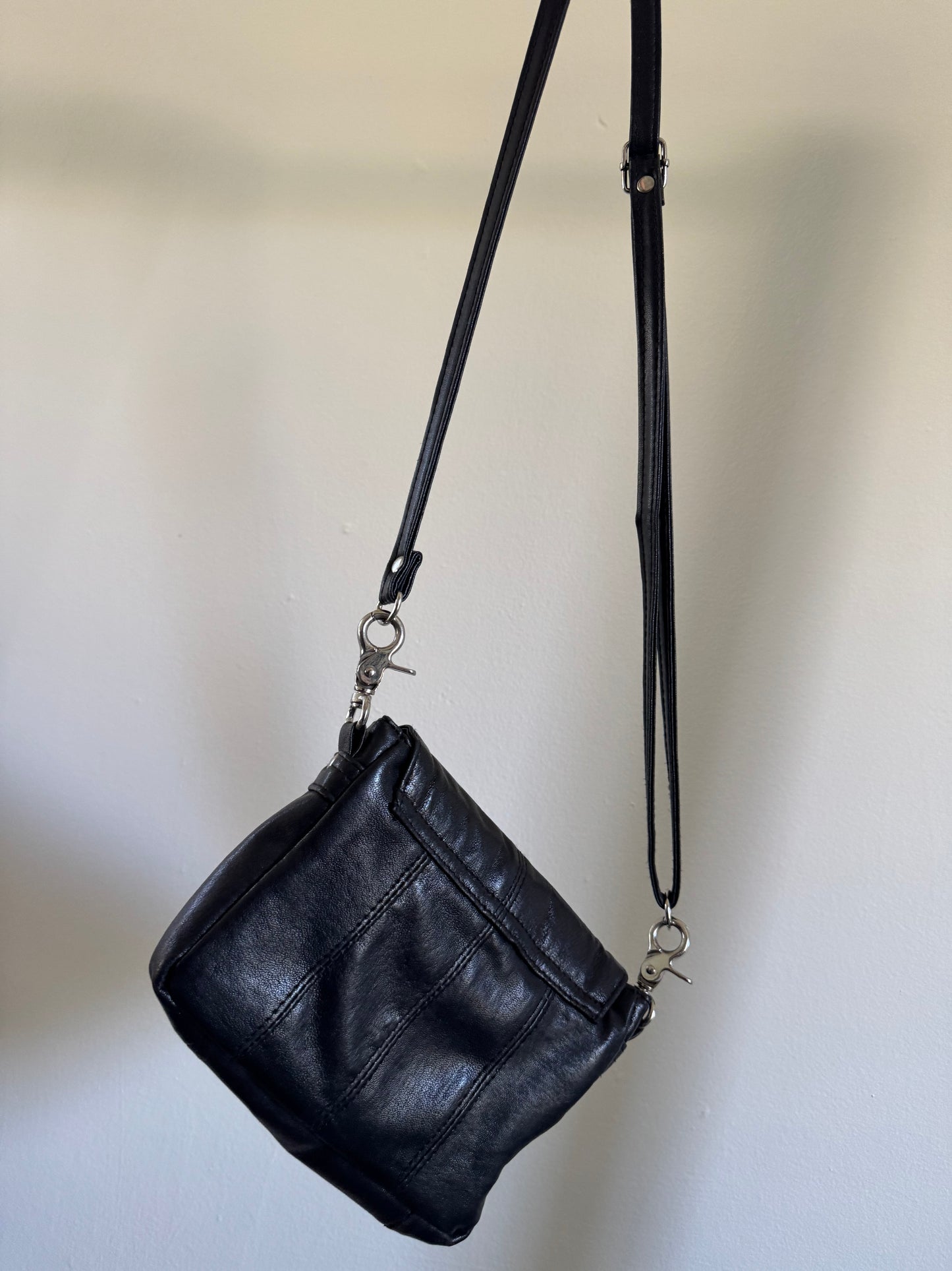 Reclaimed Mini Studded Black Leather Bag