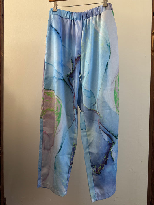 Reclaimed Neon Print Easy Pant