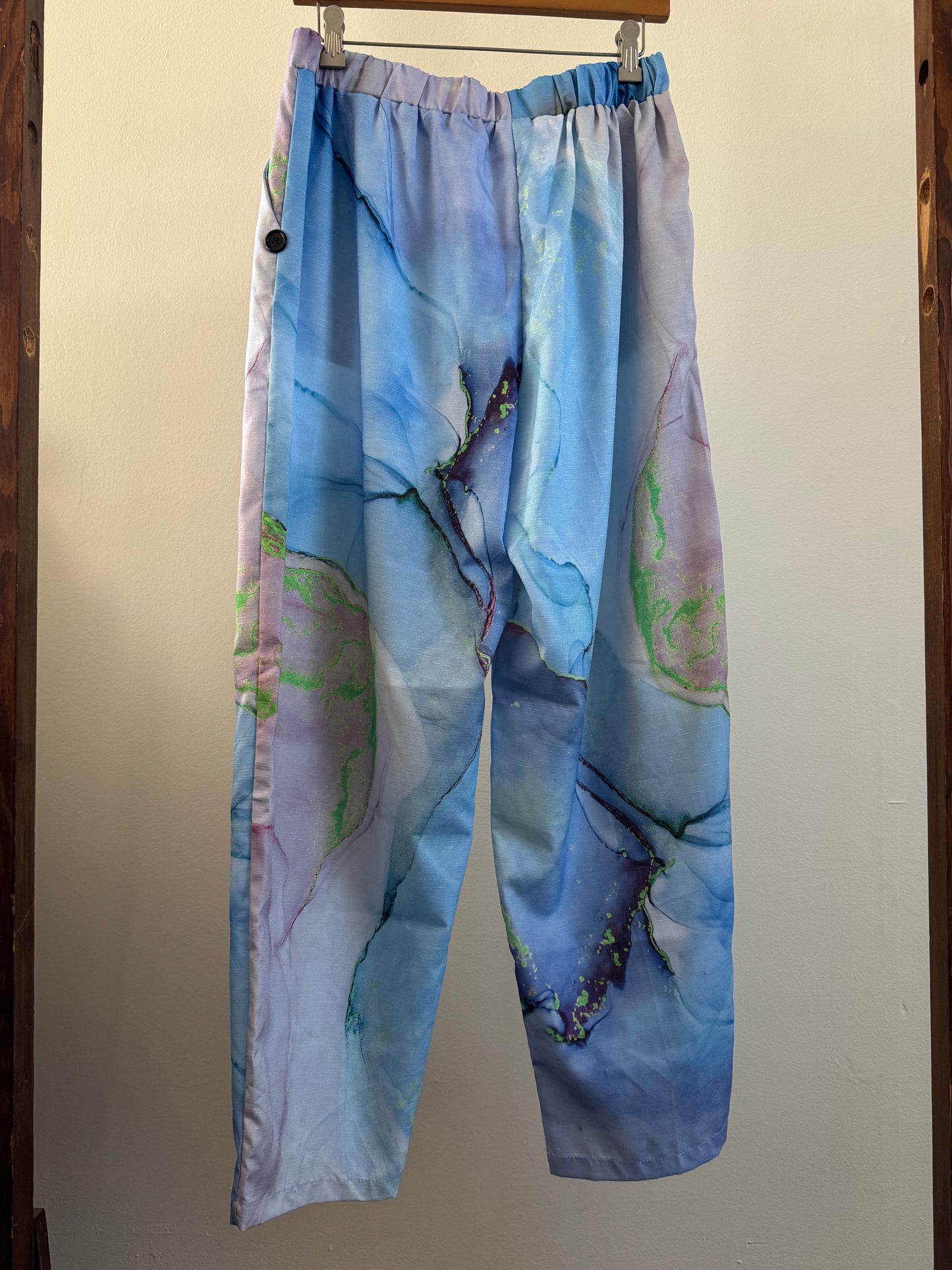 Reclaimed Neon Print Easy Pant
