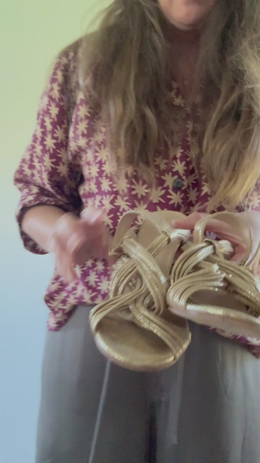 Loeffler Randall Heel in Champagne Gold