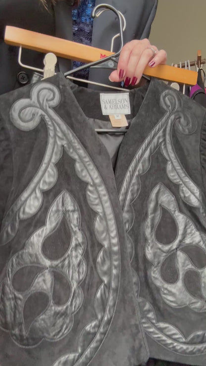 Vintage Samelson & Abrams Suede/Leather Jacket in Black